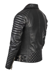 Motorcycle Black Leather Biker Jacket