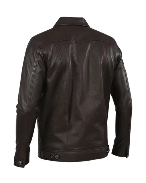 Genuine Leather Black Jacket For Men