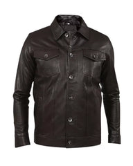 Genuine Leather Black Jacket For Men