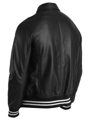 Walton Black Varsity Jacket Leather