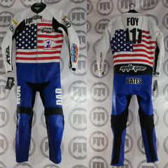 Vintage Flat Track Leathers American Suit Design (F1)